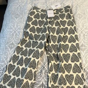 NWT Spanish heart print pants size large